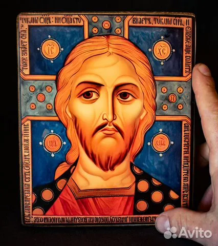 Икона "Христос Вседержитель". Авторская техника — необычный подарок