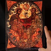 Икона "Троица Новозаветная " — оригинальный подарок — фотография 2