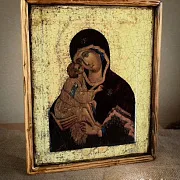 Икона деревянная "Богоматерь Донская" — необычный подарок — фотография 1