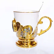 Фарфоровая кофейная пара "Агат". Златоуст — оригинальный подарок — фотография 4