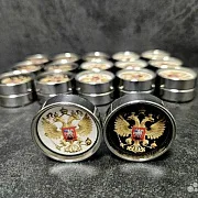 Комплект стальных фишек для нард «Герб России» — необычный подарок — фотография 5