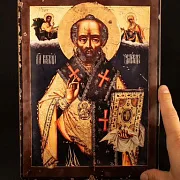 Подарочная св. Николай Чудотворец. Икона — фотография 1