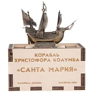Бронзовая модель корабля «Санта-Мария», 1:350 — оригинальный подарок — фотография 7