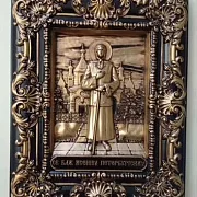 Икона резная Ксения Петербургская — красивый подарок — фотография 10