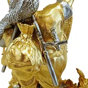 Композиция «Рыбак и улов» с позолотой, высота 170 мм — красивый подарок — фотография 5