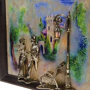 Картина «Вечерняя прогулка. Кисловодск. Замок» на ониксе с подсветкой — оригинальный подарок — фотография 2