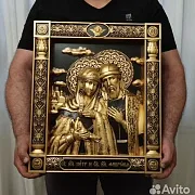 На память: Резная Икона Петр и Феврония — фотография 3