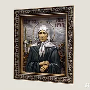 Икона резная из дерева Святая Ксения Петербургская — необычный подарок — фотография 3