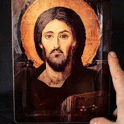 На память: Икона с ковчегом "Спас Синайский" — фотография 1