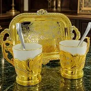 Подарочная кофейная пара из фарфора "Узорная". Златоуст — фотография 1