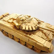 В подарок: Миниатюра танка Т-72М1М из бронзы с позолотой — фотография 5
