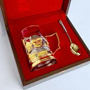 Металлический подстаканник «Защитники Отечества» — оригинальный подарок — фотография 5