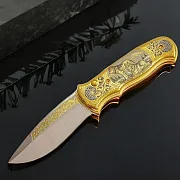 Складной нож «Хищники» из Златоуста в подарок — фотография 1