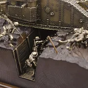 Ручная работа: Диорама «Битва на реке Сомме», бронза и ясень, 1:35 — фотография 5