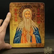 На память: Икона святого Макария Великого. Ручная работа — фотография 1
