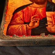 На память: Икона "Христос Вседержитель" дерево, ручная работа — фотография 6