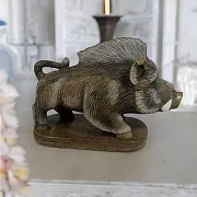 Ручная работа: Фигура «Кабанчик» из кальцита — фотография 1