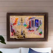 Ручная работа: Бронзовая картина «Предложение. Пятигорск. Старый ресторан Провал» с подсветкой — фотография 1