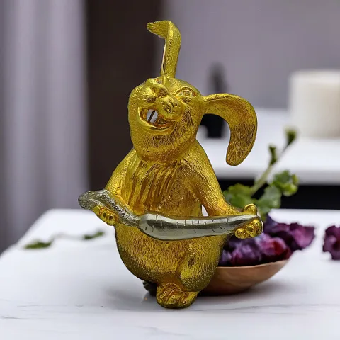 Статуэтка «Кролик с морковкой» из бронзы — оригинальный подарок