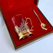 Бронзовый подстаканник «USSR» — красивый подарок — фотография 4