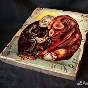 Икона " Серафим Саровский" Старение — красивый подарок — фотография 3