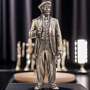 Ручная работа: Статуэтка «В.И. Ленин» из бронзы, 155×60×20 мм — фотография 1